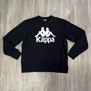 Kappa black crewneck sweater men’s sz XL